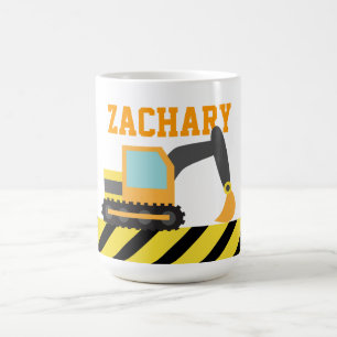 Caneca De Café Escavadeira laranja, Veículo de Construção, Para c