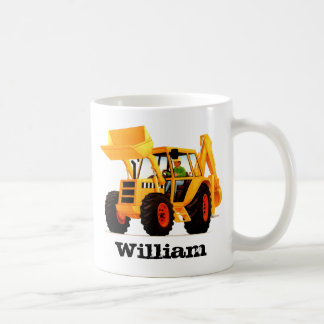 Caneca De Café Escavador amarelo conhecido feito sob encomenda da