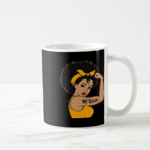 Caneca De Café Esclerose Múltipla Ininterrupta do Guerreiro Afro