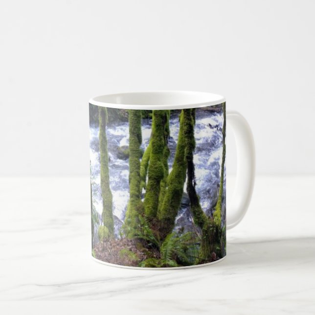 Caneca De Café Escoamento das Bridal Veil Falls, OR (Frente Esquerda)