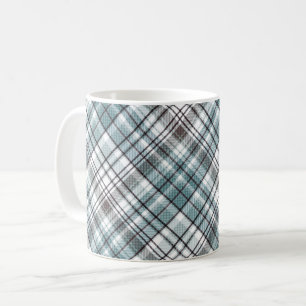 Caneca De Café Escocês, preto e branco, xadrez, elegante, clássic