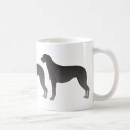 Caneca De Café Escocesa de rocha básica de cães Silhouette