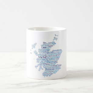 Caneca De Café Escocesa Mapa do Café Mug