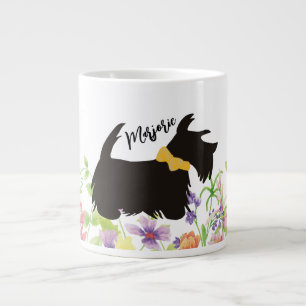 Caneca de café escocesa personalizada, flor de jar