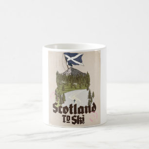 Caneca De Café Escócia Para Esquiar