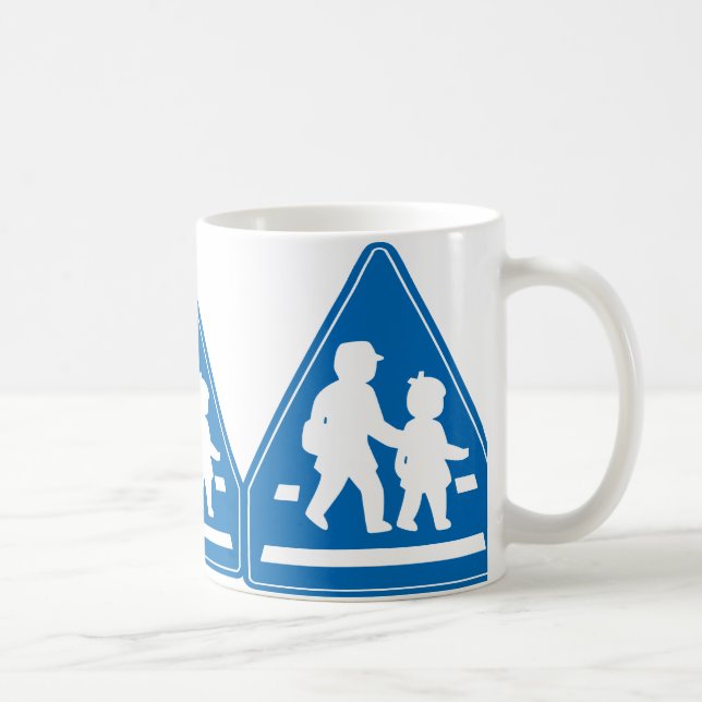 Caneca De Café Escola Crianças Atravessando > Sinal de Tráfego Ja (Direita)