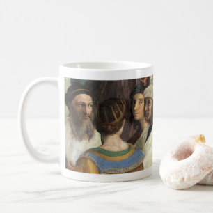 Caneca De Café Escola de Atenas por Raphael, Vintage Renaissance