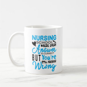 Caneca De Café Escola De Enfermagem Onde Todas As Respostas Estã