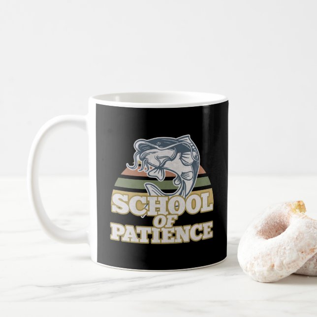 Caneca De Café Escola do Clube de Pesca da Paciência (Com Donut)