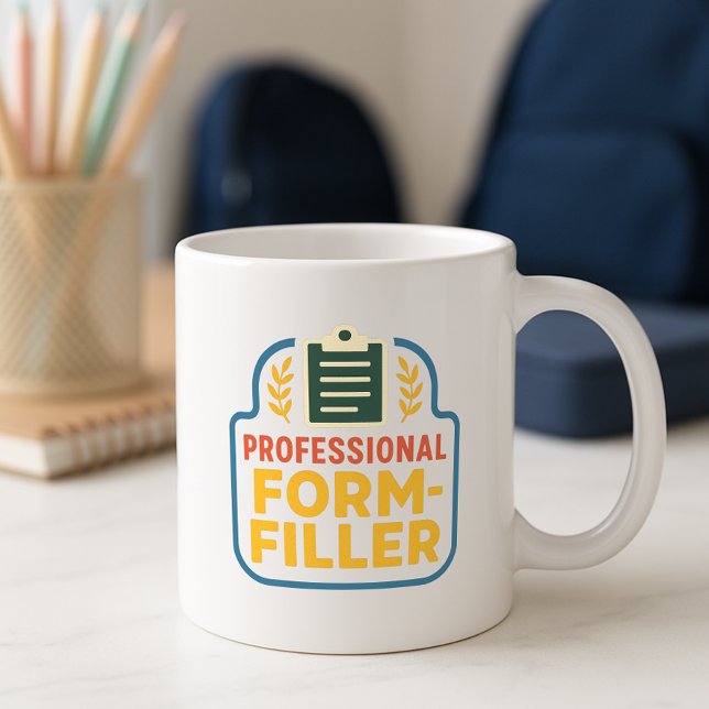 Caneca De Café Escola Enchedora de Formulários Profissionais Engr (Criador carregado)