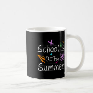 Caneca De Café Escola Fora de Verão Feliz No Dia Passado Professo