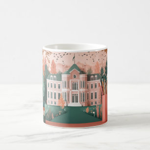 Caneca De Café escola ou universidade, com estilo de vila clássic