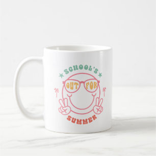 Caneca De Café Escola Retro Groovy Está Fechada Para o Verão Cari