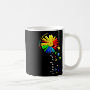 Caneca De Café Escolha Amável Flor de Girassol de Conscientização