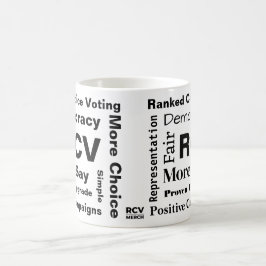 Caneca De Café Escolha Classificada Palavras de votação 11 oz Caf