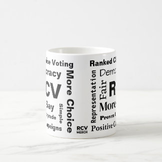 Caneca De Café Escolha Classificada Palavras de votação 11 oz Caf