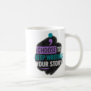 Caneca De Café Escolha Continuar Escrevendo Sua História Para as