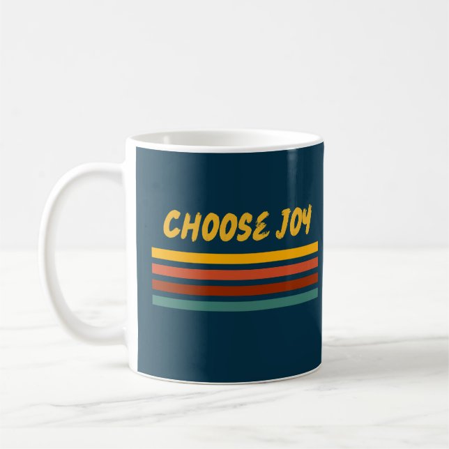 Caneca De Café Escolha Joy Inspirational Mug/Christian Faith Retr (Esquerda)