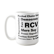 Escolha ordenada Palavras de votação 15oz Café Mug
