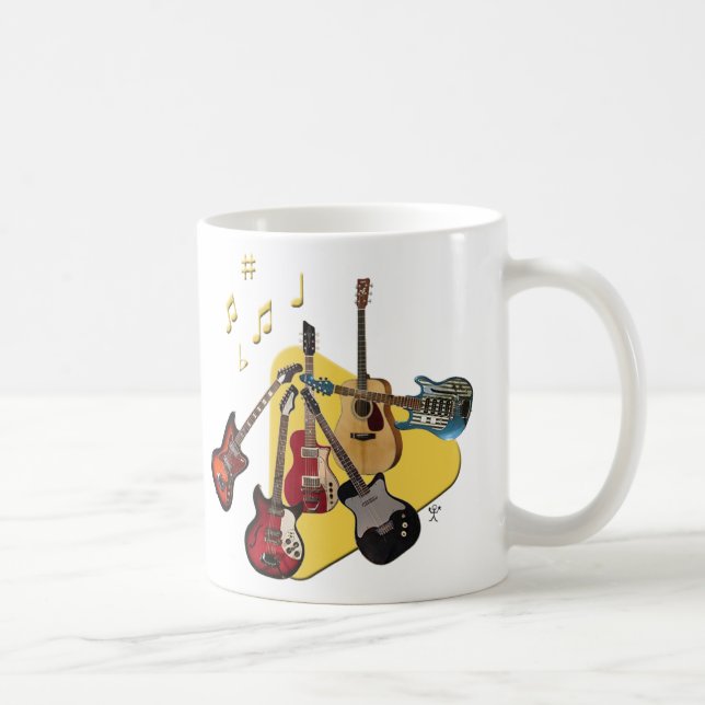 Caneca De Café Escolha sua guitarra (Direita)