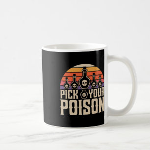 Caneca De Café Escolha Suas Garrafas de Poção Venenosa