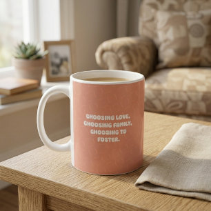 Caneca De Café Escolhendo o Amor Família Acolhimento Decisão de V