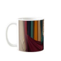 Escolhendo um Tecido com Café em Mão