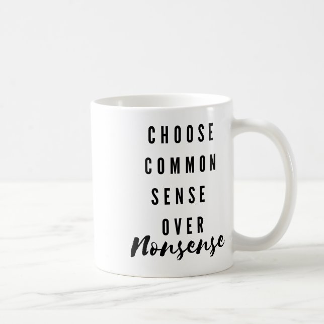 Caneca De Café Escolhido Senso Comum Sobre Disparate Kamala Harri (Direita)
