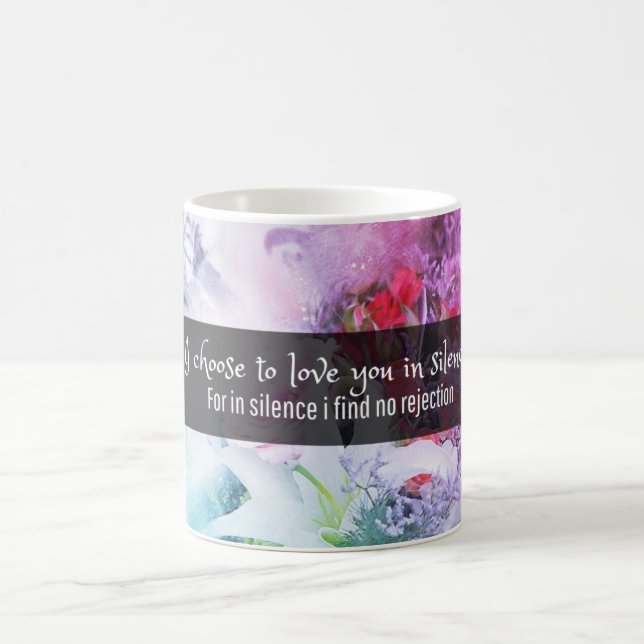 Caneca De Café Escolho Amor: Inspiração Floral (Centro)