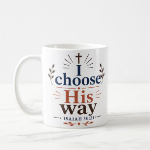 Caneca De Café Escolho Seu Caminho Citação Inspiradora de Versícu