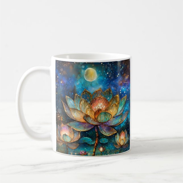 Caneca De Café Escondidas Flores de Vidro Lotus à Lua (Esquerda)
