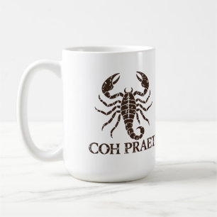 Caneca De Café Escorpião da Guarda Pretoriana em Pigmento Antigo