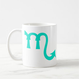 Caneca De Café Escorpião no Azul Teal