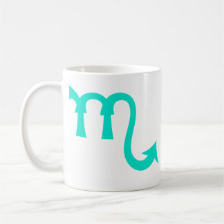 Caneca De Café Escorpião no Azul Teal