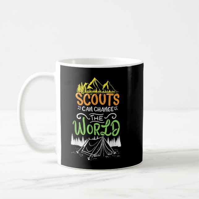 Caneca De Café Escoteiro Acampamento Montanhas (Esquerda)