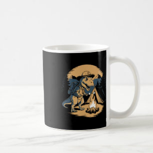 Caneca De Café Escotismo de Dinossauro Acampamento Para Crianças 