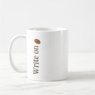 Caneca De Café Escreva com Café Grãos Escritores Romancistas Auto
