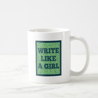 Caneca De Café Escreva como um pavão da menina