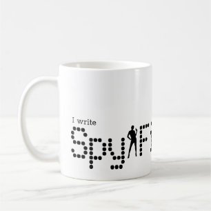 Caneca De Café Escrevo Ficção Espiã