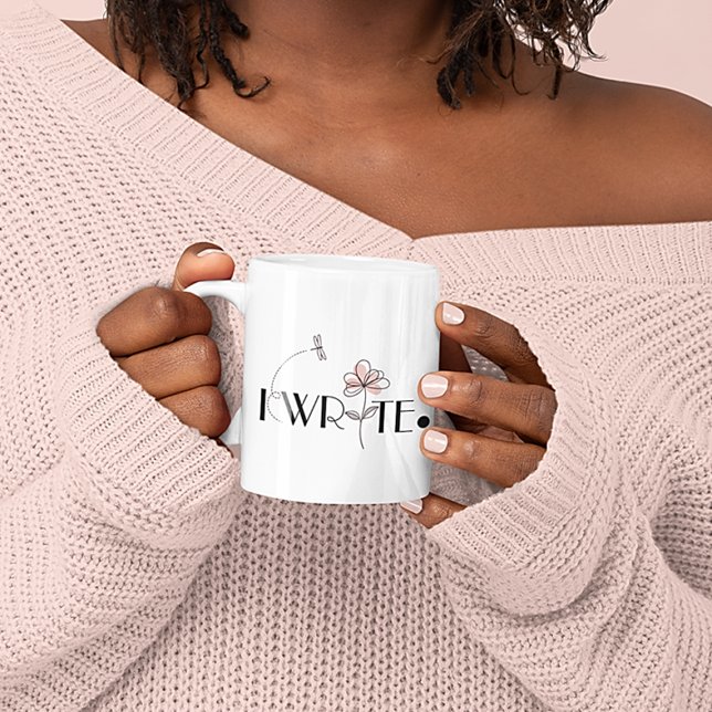 Caneca De Café Escrevo Motivação (Criador carregado)