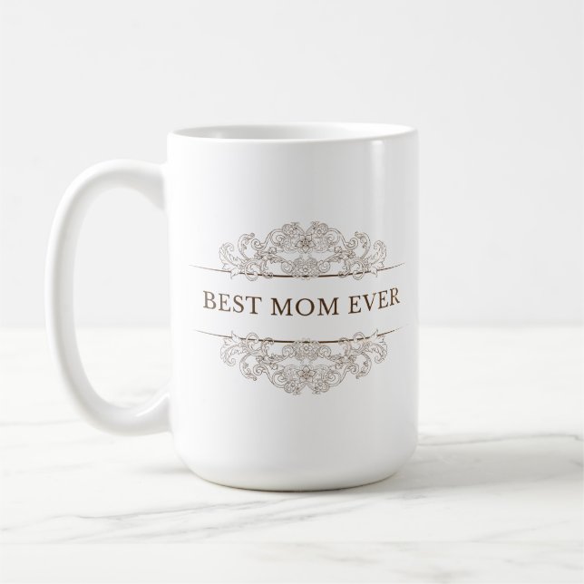 Caneca De Café Escrita elegante "Melhor Mãe de Todos" (Esquerda)