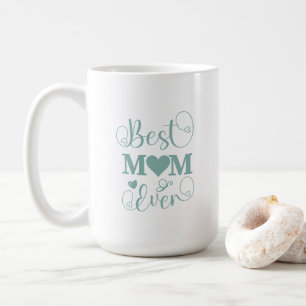 Caneca De Café Escrito elegante "Melhor Mãe Nunca"