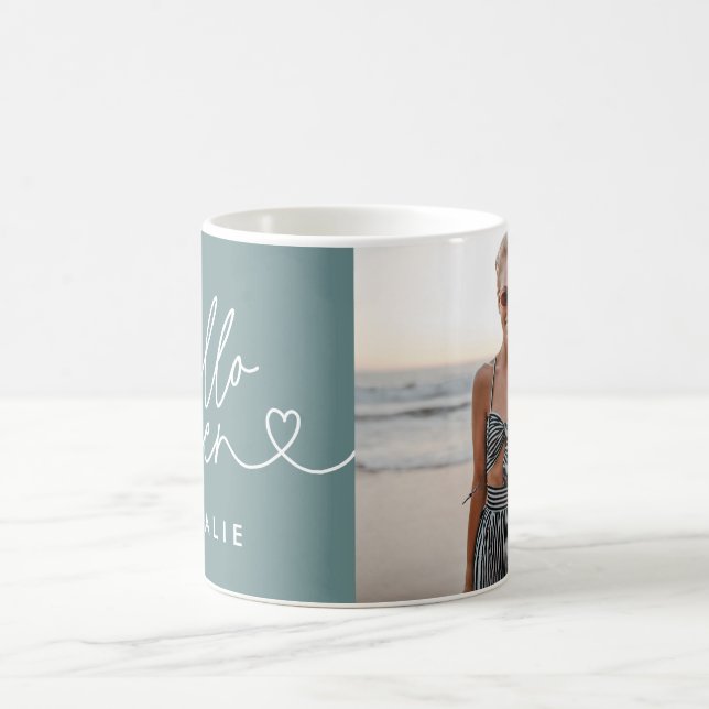Caneca De Café Escrito simples de na moda elegante do 16.º aniver (Centro)