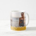 Caneca De Café Escrito simples de na moda elegante do 16.º aniver<br><div class="desc">Simples na moda de 16 anos de idade,  simples script elegante e convite de 16 anos geométrico. Padrão geométrico moderno do dorso. Parte de uma coleção. A cor pode ser alterada.</div>