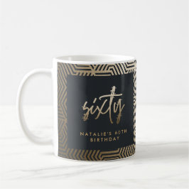 Caneca De Café Escrito simples de na moda elegante do aniversário