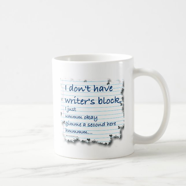 Caneca De Café Escritores Bloqueam desculpas (Direita)