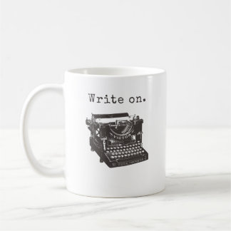 Caneca De Café Escritores Coffee Mug, máquina de escrever, coraçã