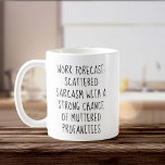 Caneca De Café Escritório de Ofertas de Ofertas de Trabalho do Co<br><div class="desc">Tem uma base de trabalho com senso de humor? Esta caneca a unhas! 'Previsão de Trabalho' vibes: sarcasmo,  café e um traço de profanações mutantes. Perfeito para o escritório ou para a troca de presentes de elefantes brancos nas festas de Natal do Office!</div>