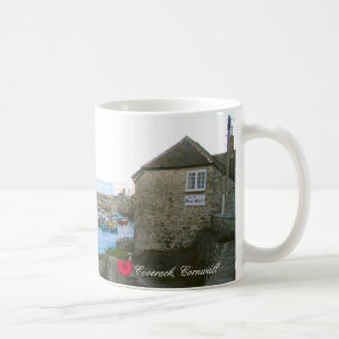 Caneca De Café Escritório de Posto do Coverack Harbor e Foto de B