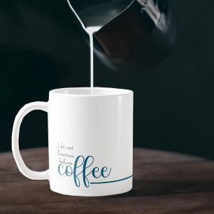 Caneca De Café Escritório Engraçado Humor Blue Typografia